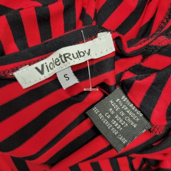 violet Ruby Red and Black Striped Long Sleeve Tunic Size S - Picture 11 of 11